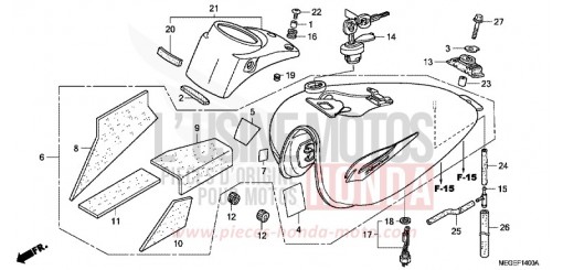 RESERVOIR A CARBURANT VT750C8 de 2008